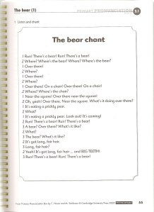 the bear chant